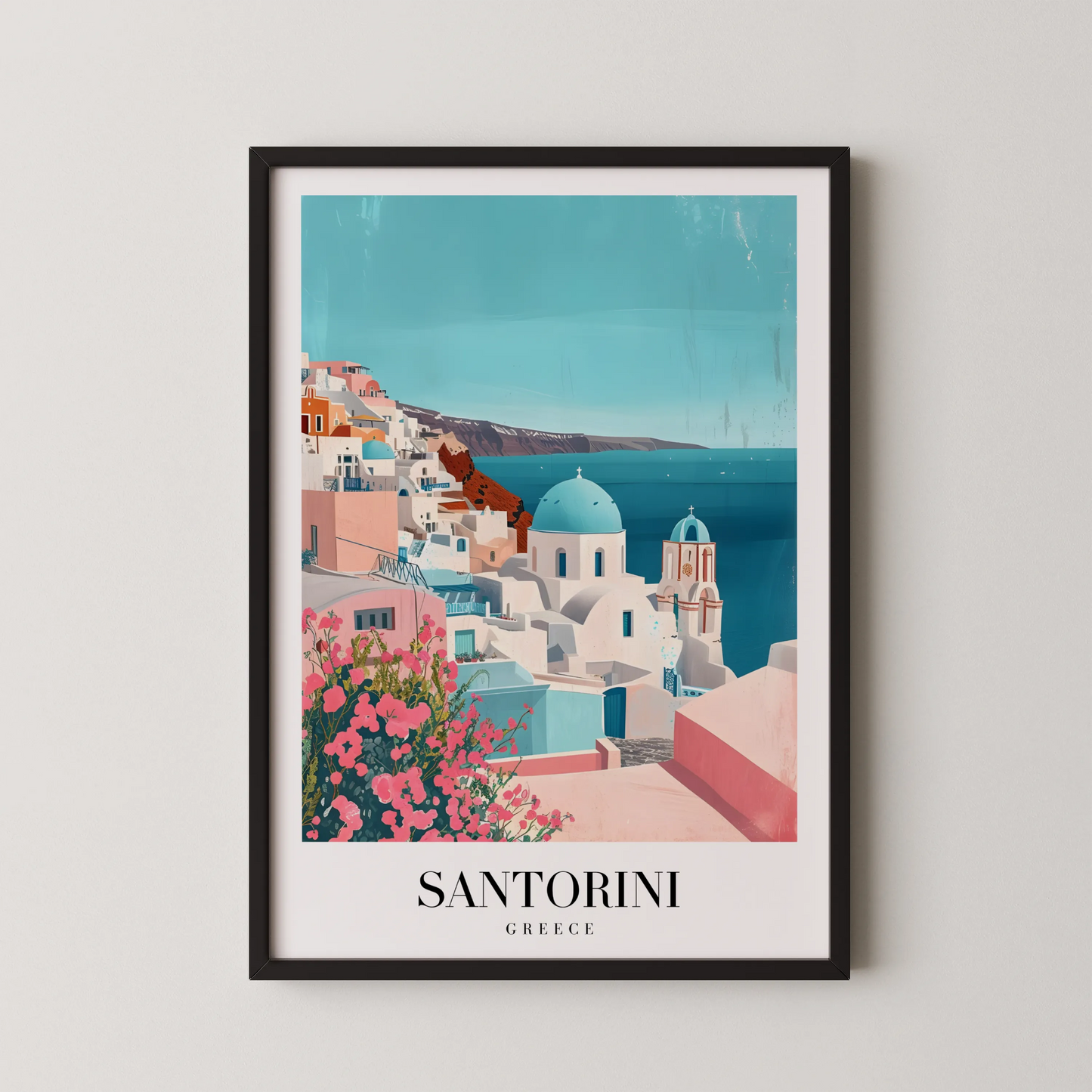 Santorini, Greece, City Prints