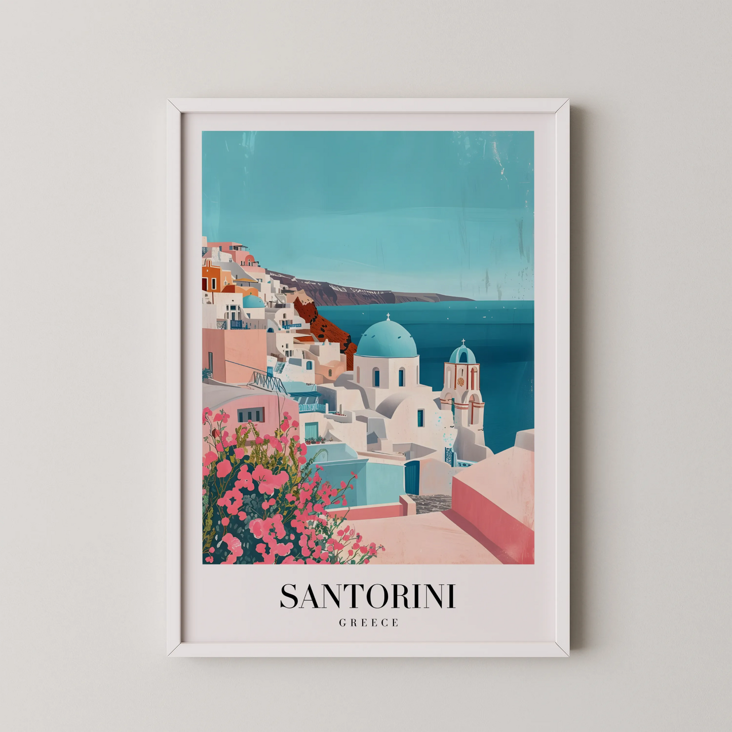 Santorini, Greece, City Prints