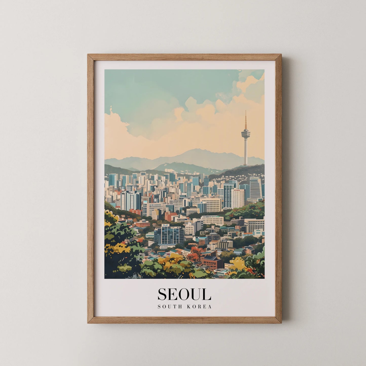 Seoul, South Korea, City Print