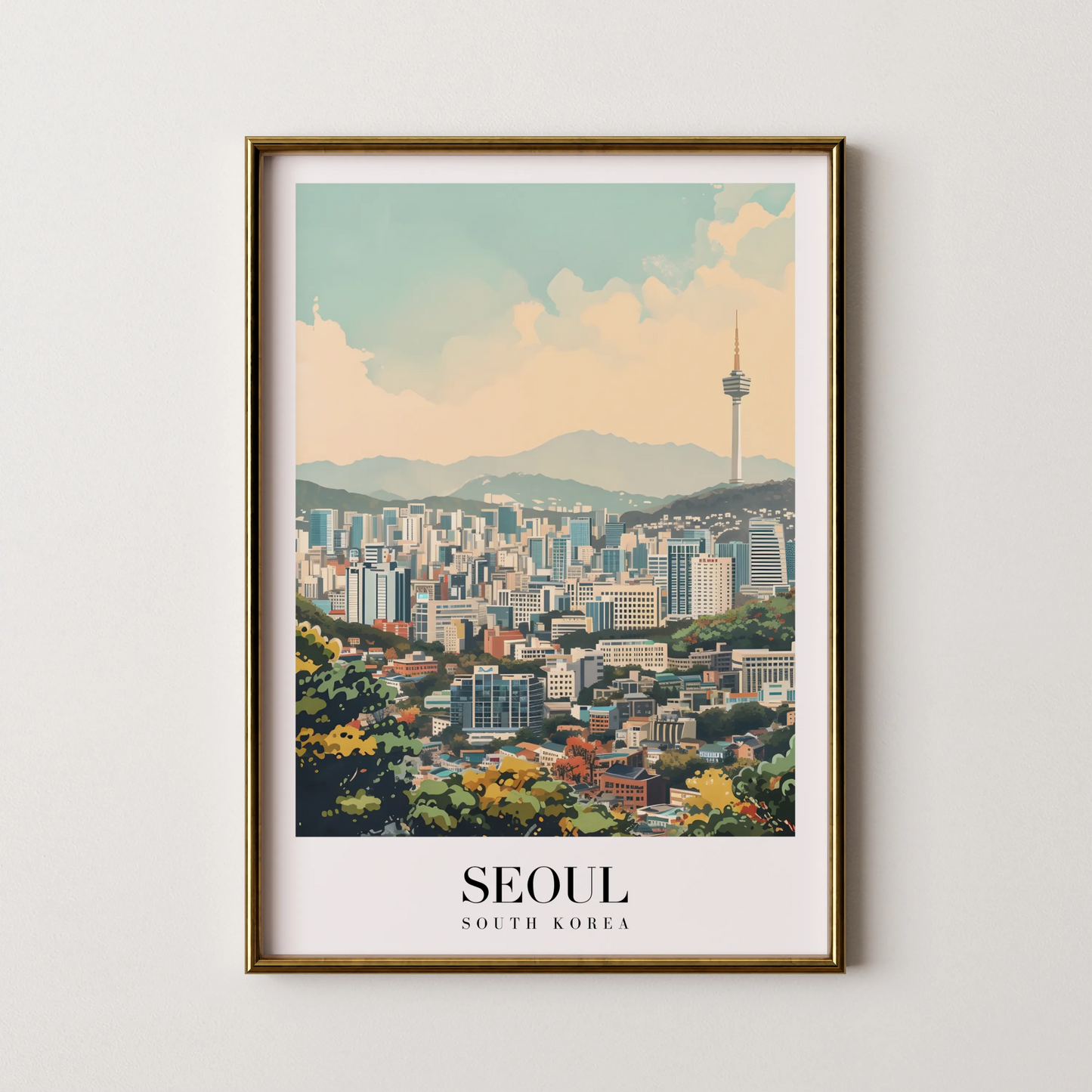 Seoul, South Korea, City Print