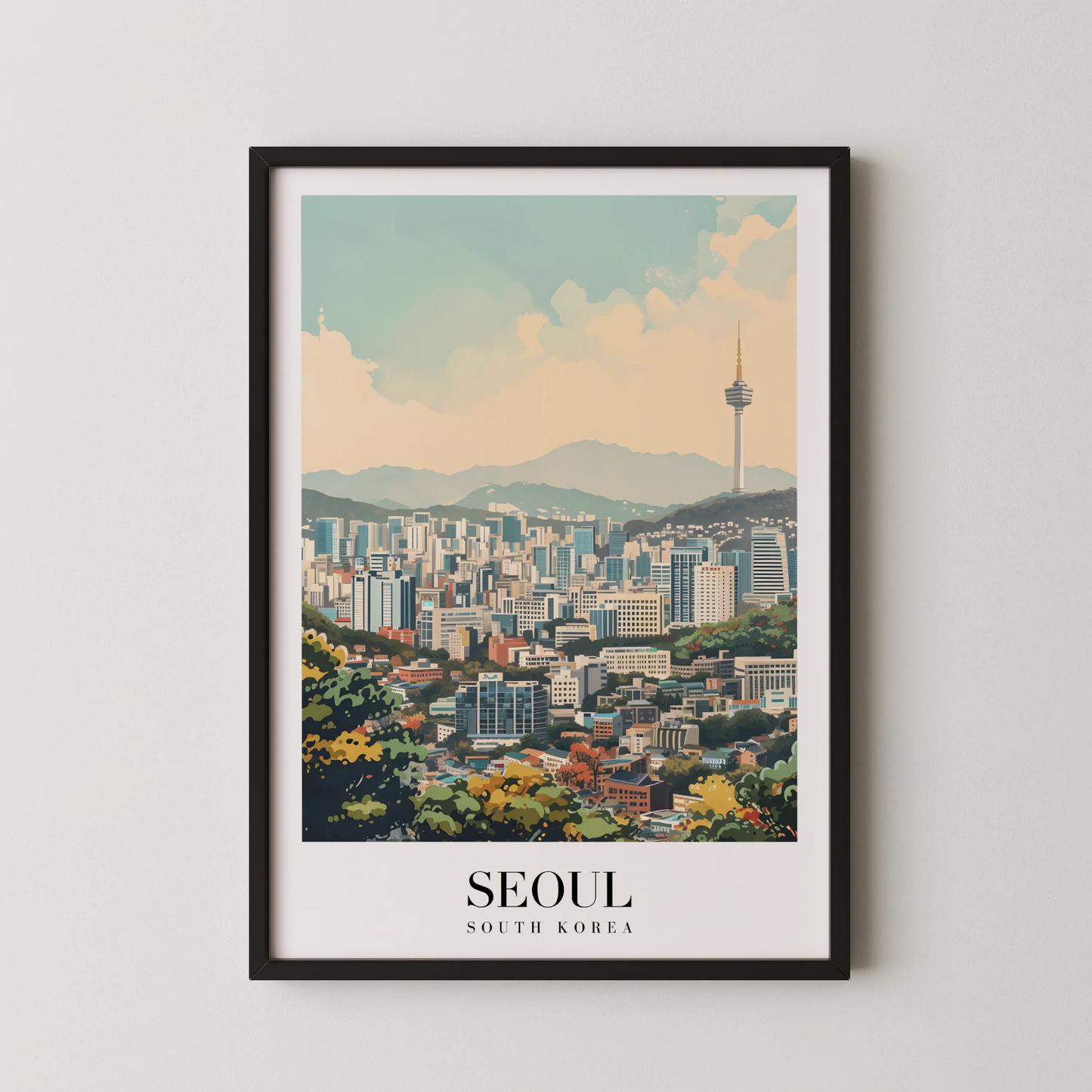 Seoul, South Korea, City Print