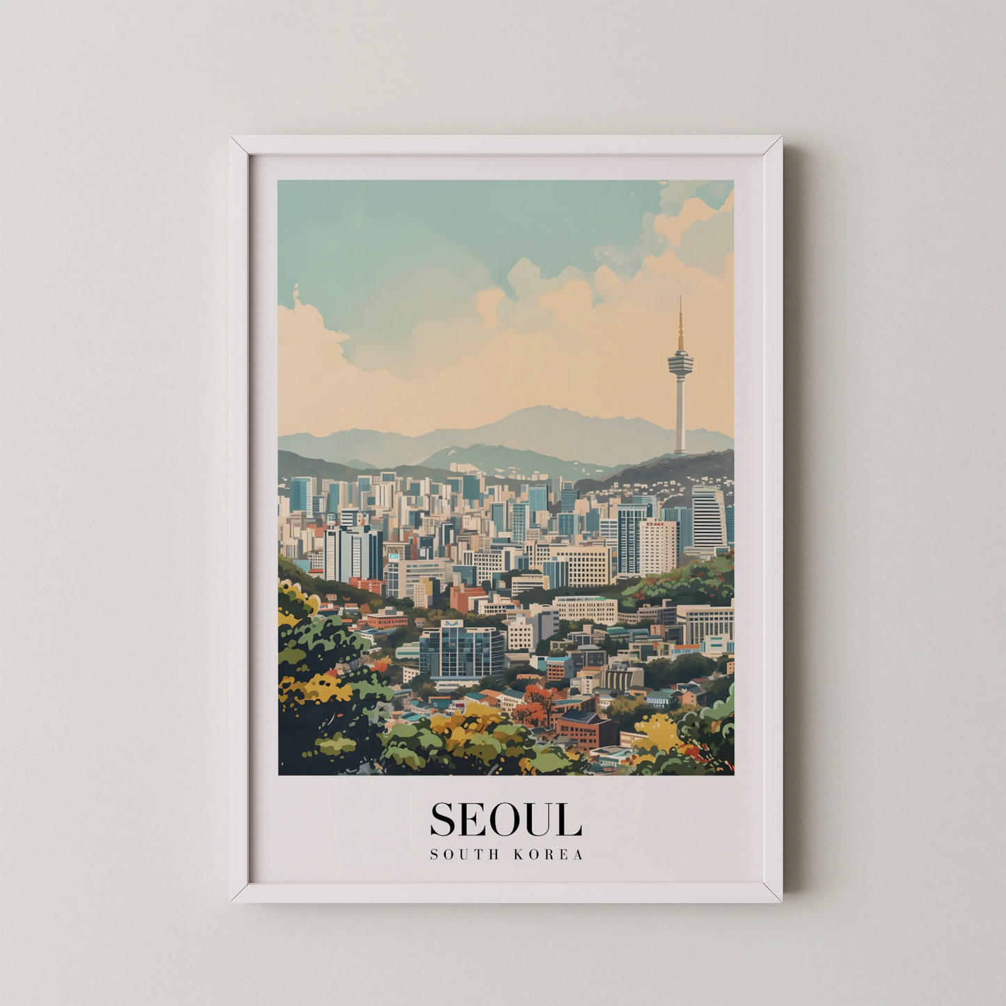 Seoul, South Korea, City Print