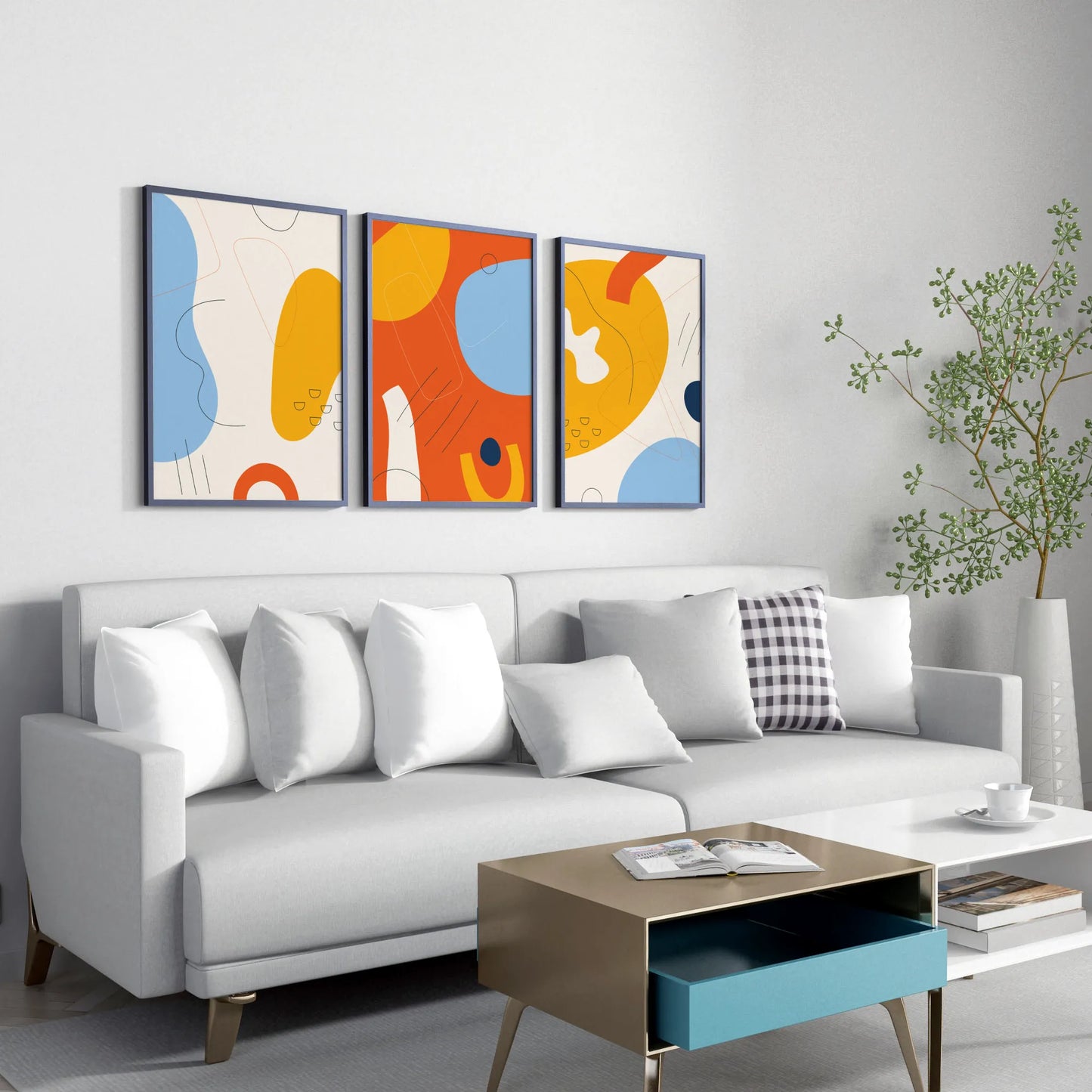 Set of 3, Modern Abstarct Painting