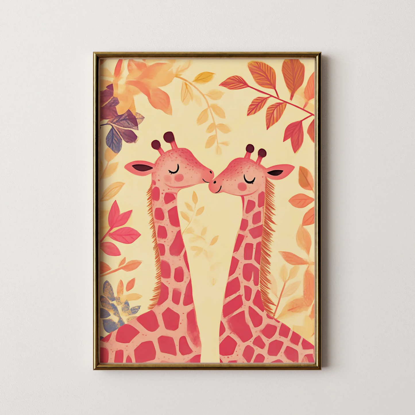 Twin Girraffe - Nursery Prints
