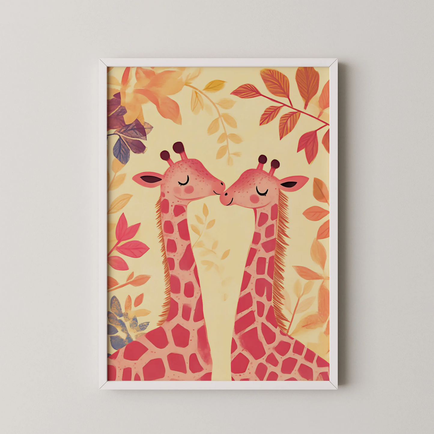 Twin Girraffe - Nursery Prints