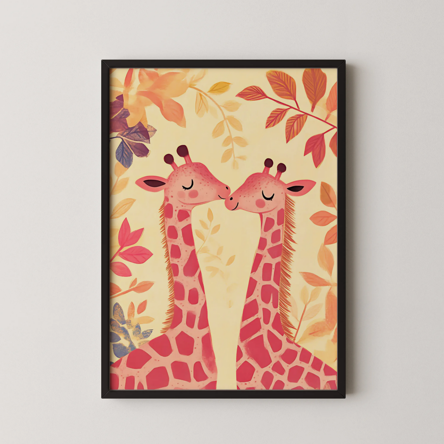 Twin Girraffe - Nursery Prints
