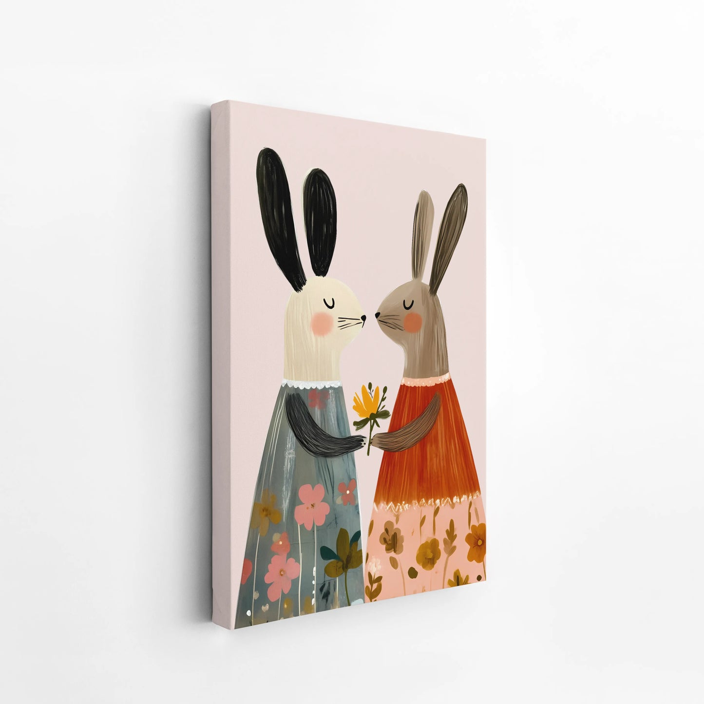 Twin rabbits - Nursery Prints
