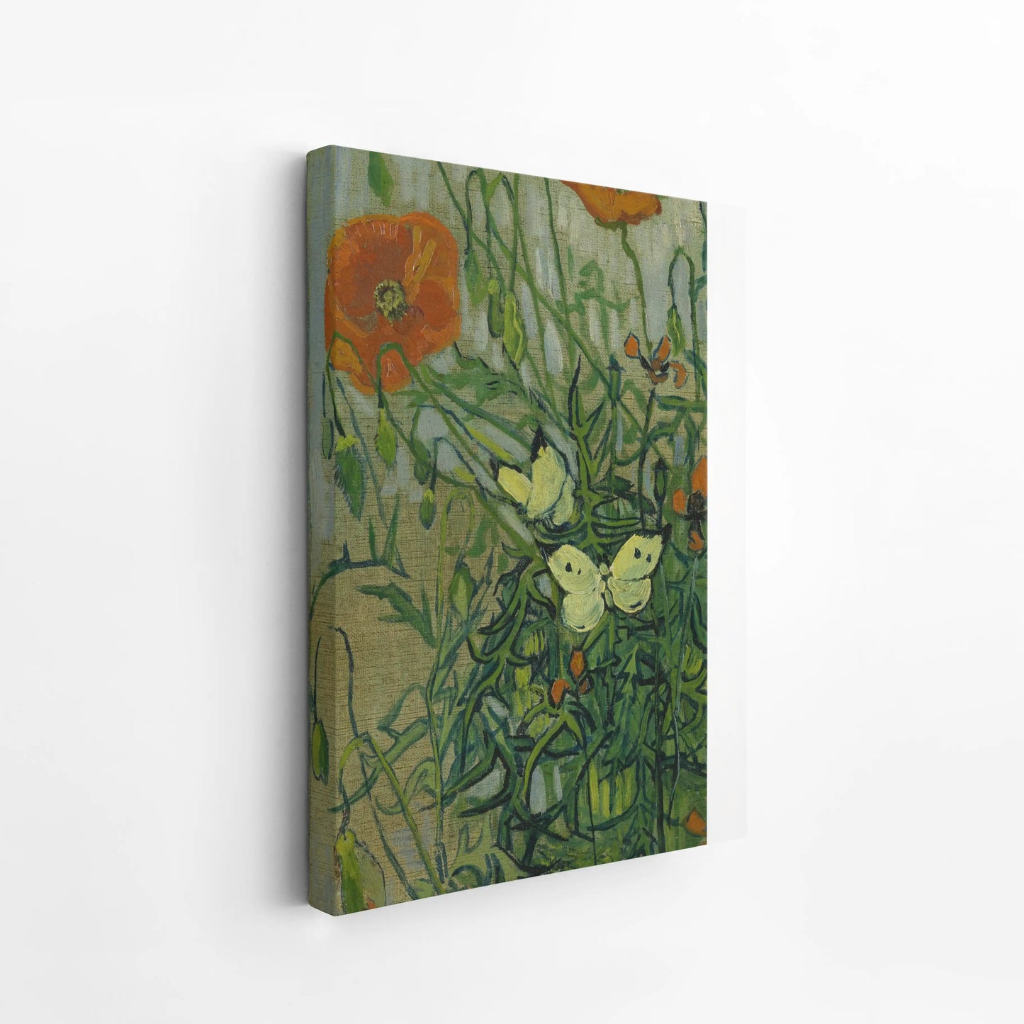 Butterflies and poppies by Van Gogh (1890)