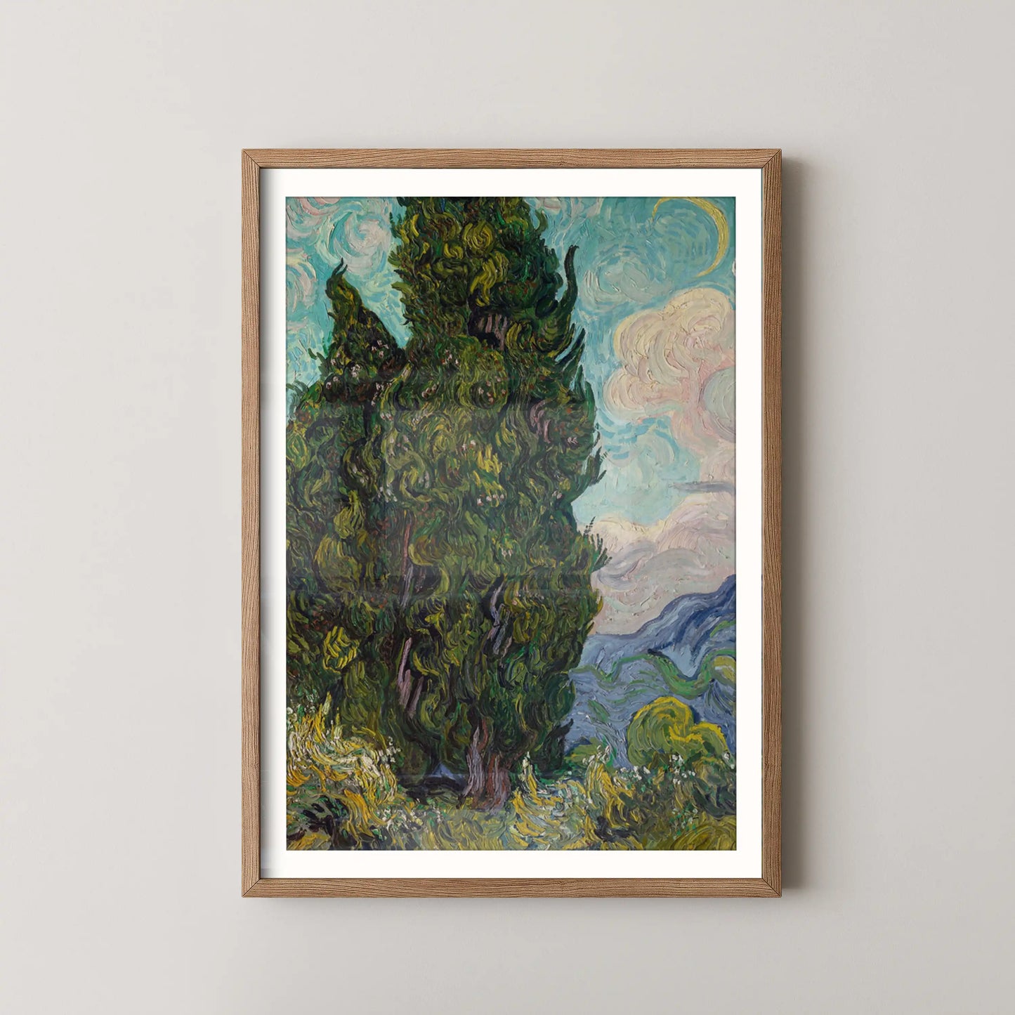Cypresses by Vincent Van Gogh (1889)