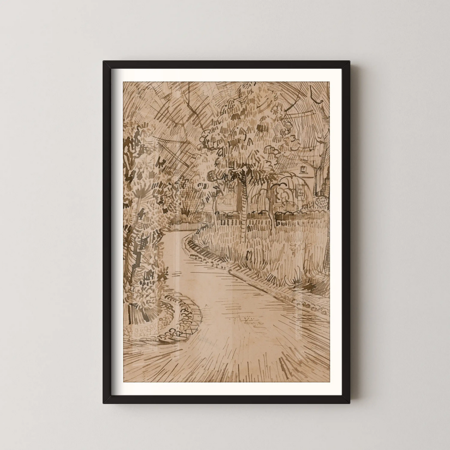 Parc à Arles avec un coin de la Maison Jaune by Vincent Van Gogh (1888)