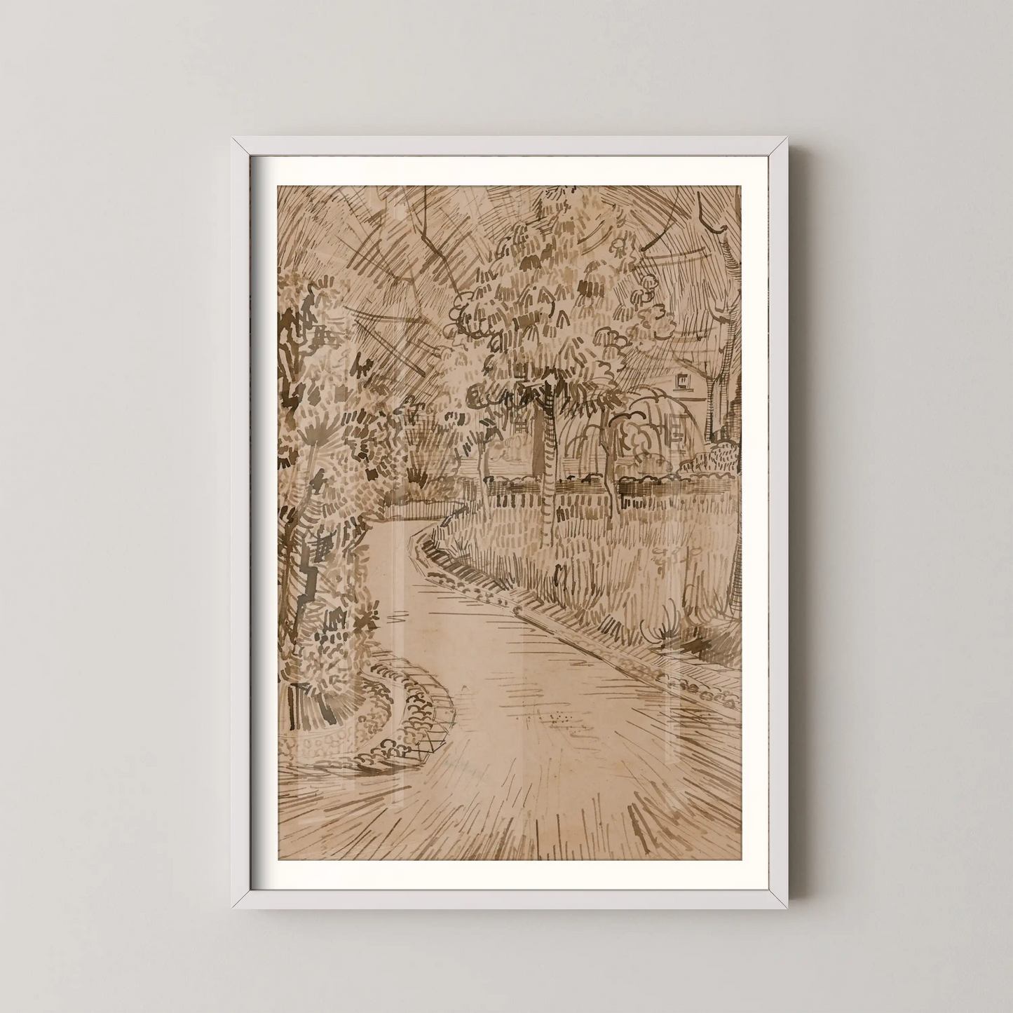 Parc à Arles avec un coin de la Maison Jaune by Vincent Van Gogh (1888)