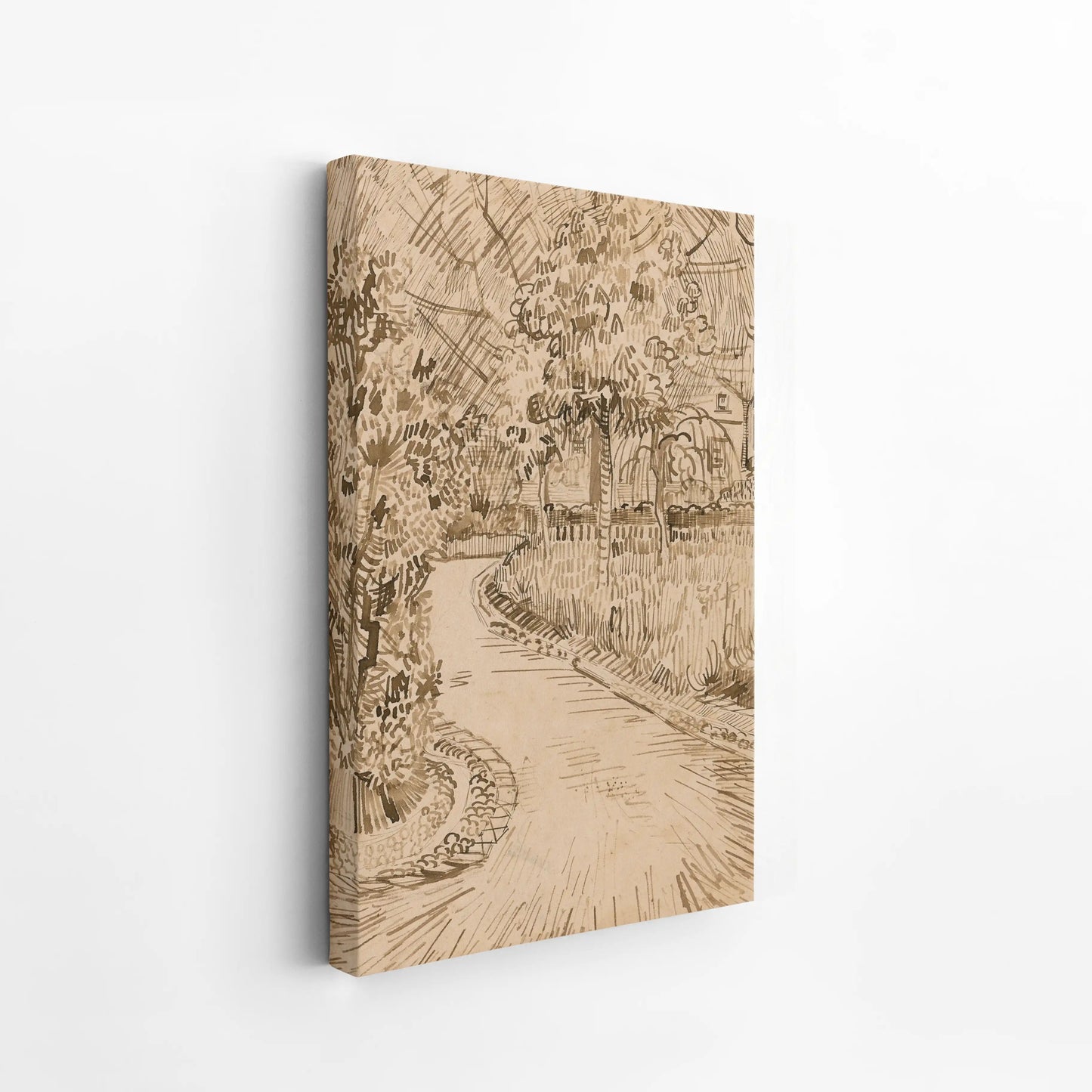 Parc à Arles avec un coin de la Maison Jaune by Vincent Van Gogh (1888)