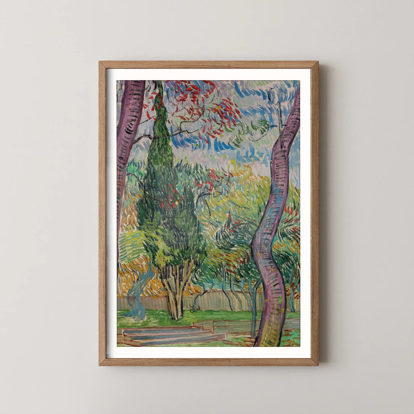 Parc de l’hôpital Saint-Paul by Vincent Van Gogh (1889)