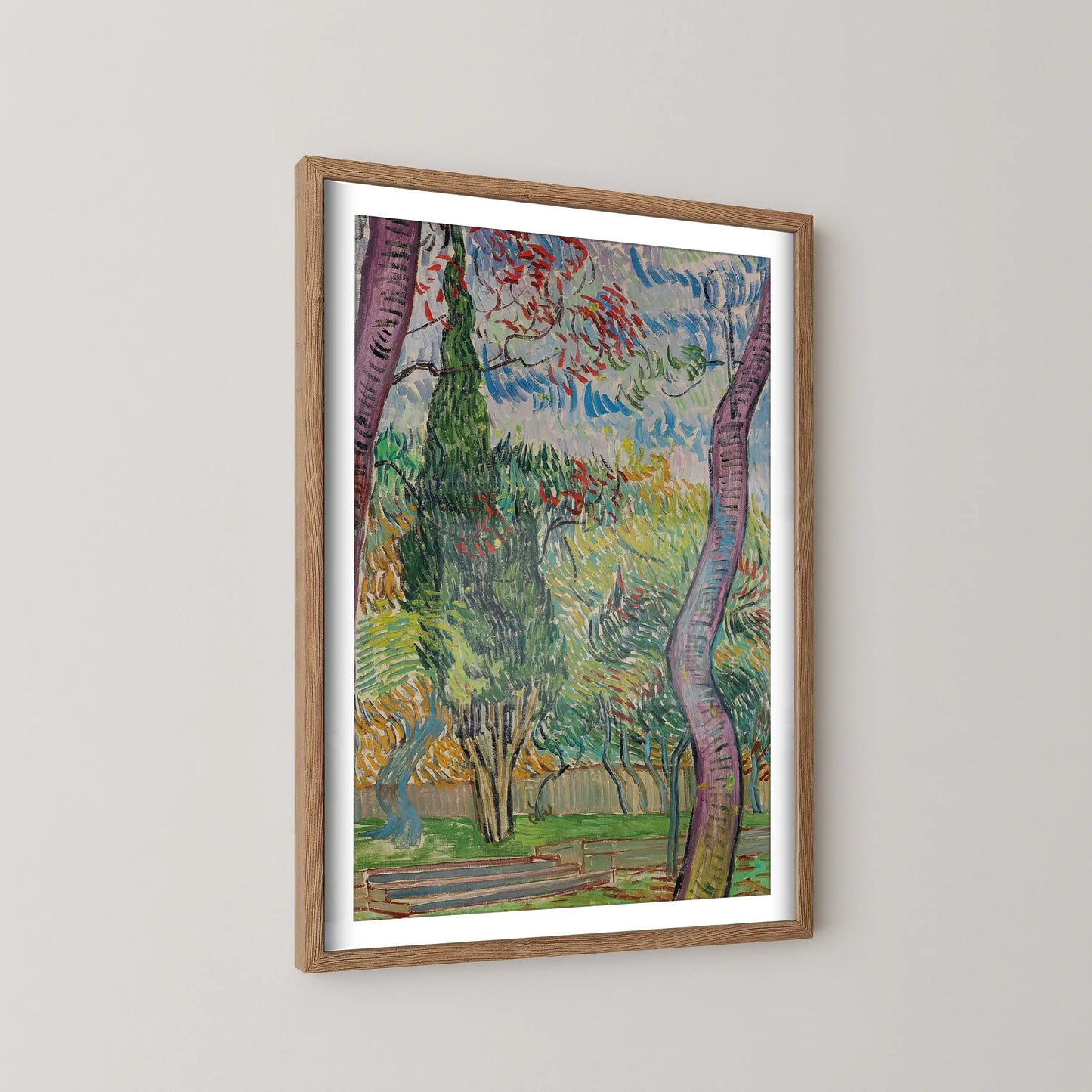 Parc de l’hôpital Saint-Paul by Vincent Van Gogh (1889)