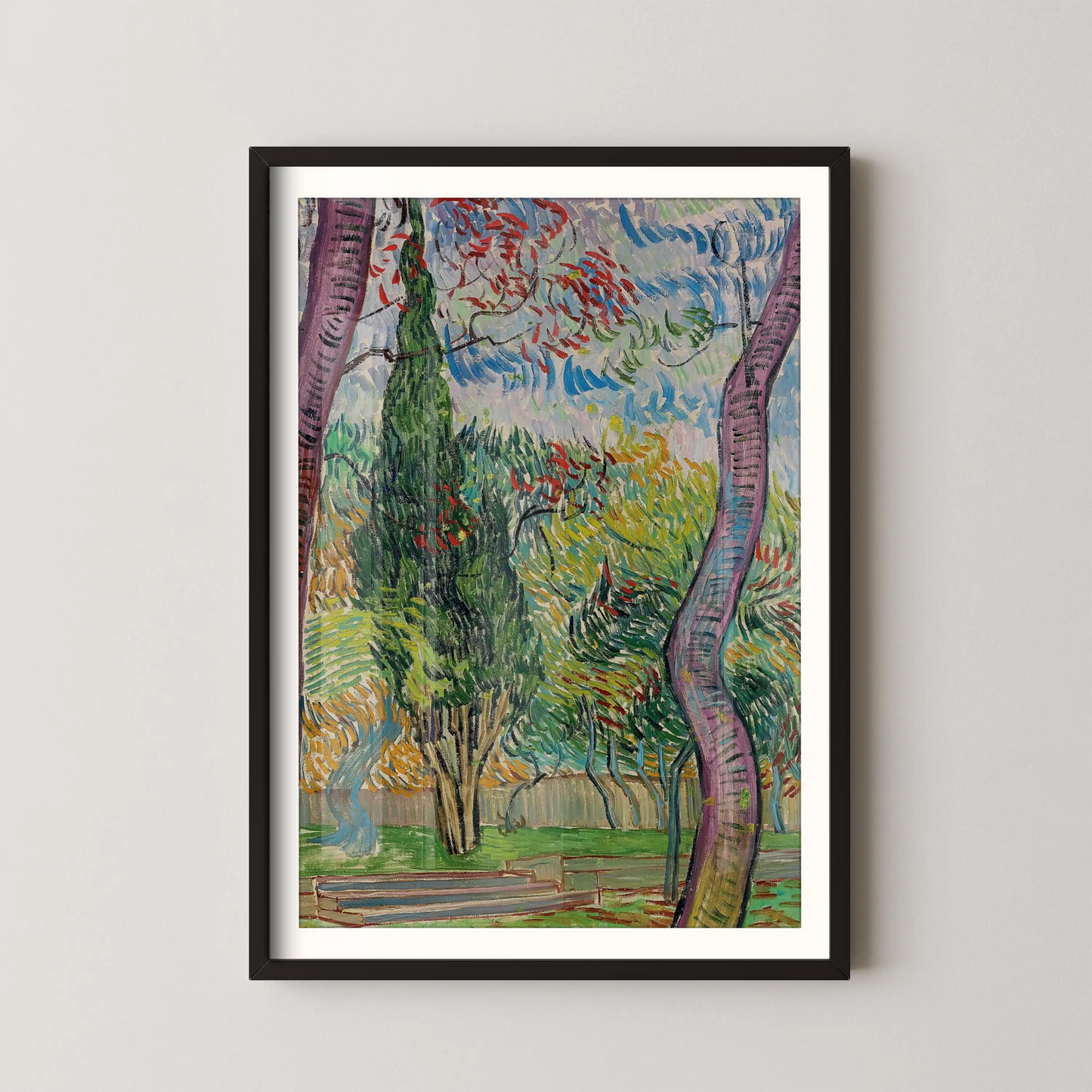 Parc de l’hôpital Saint-Paul by Vincent Van Gogh (1889)