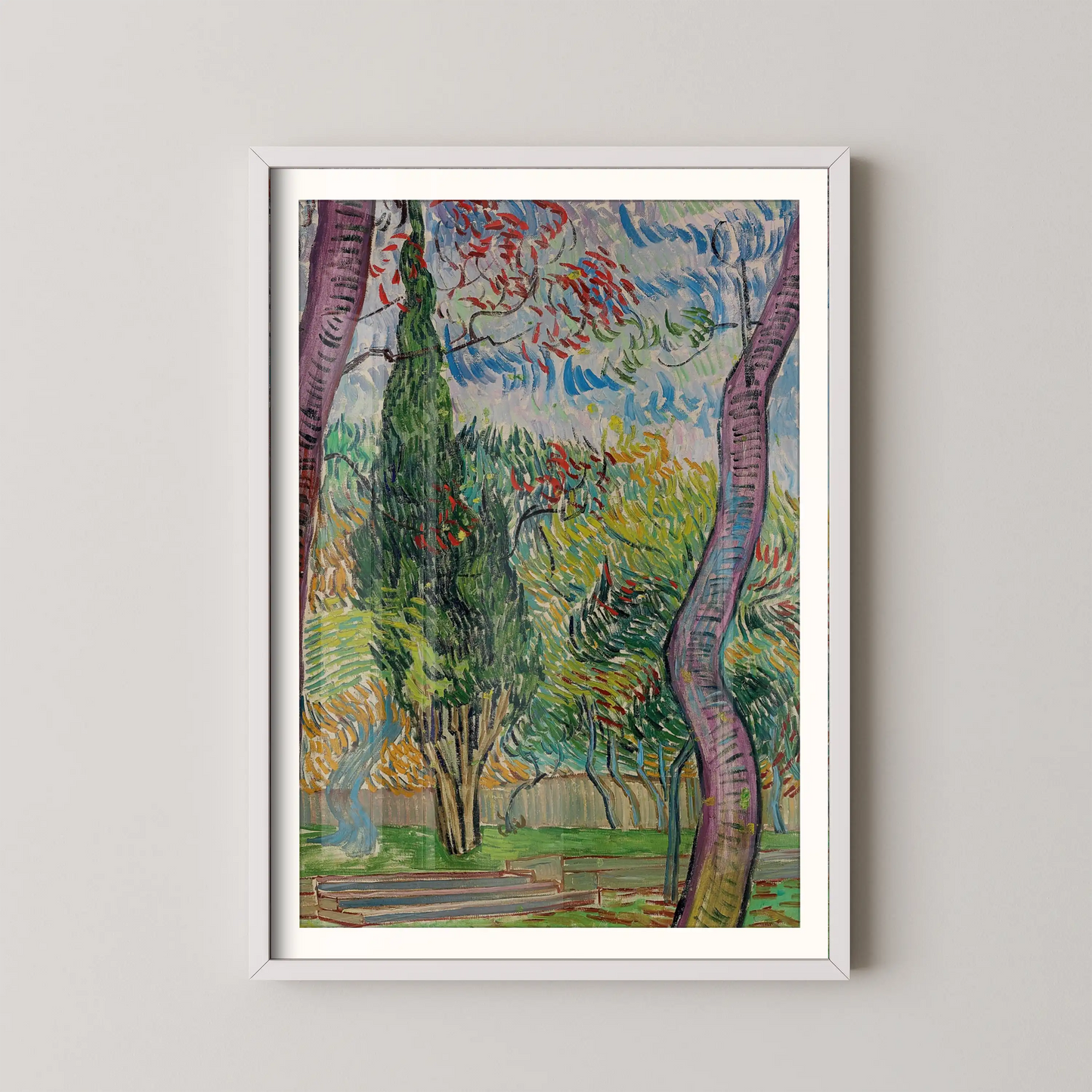 Parc de l’hôpital Saint-Paul by Vincent Van Gogh (1889)