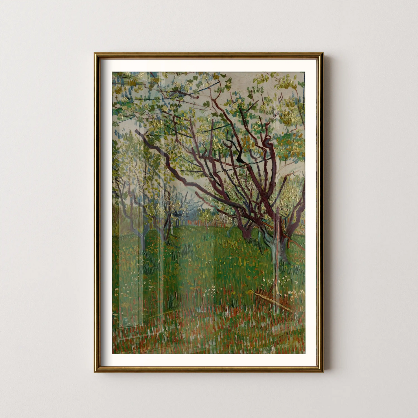 The Flowering Orchard by Vincent Van Gogh (1888)
