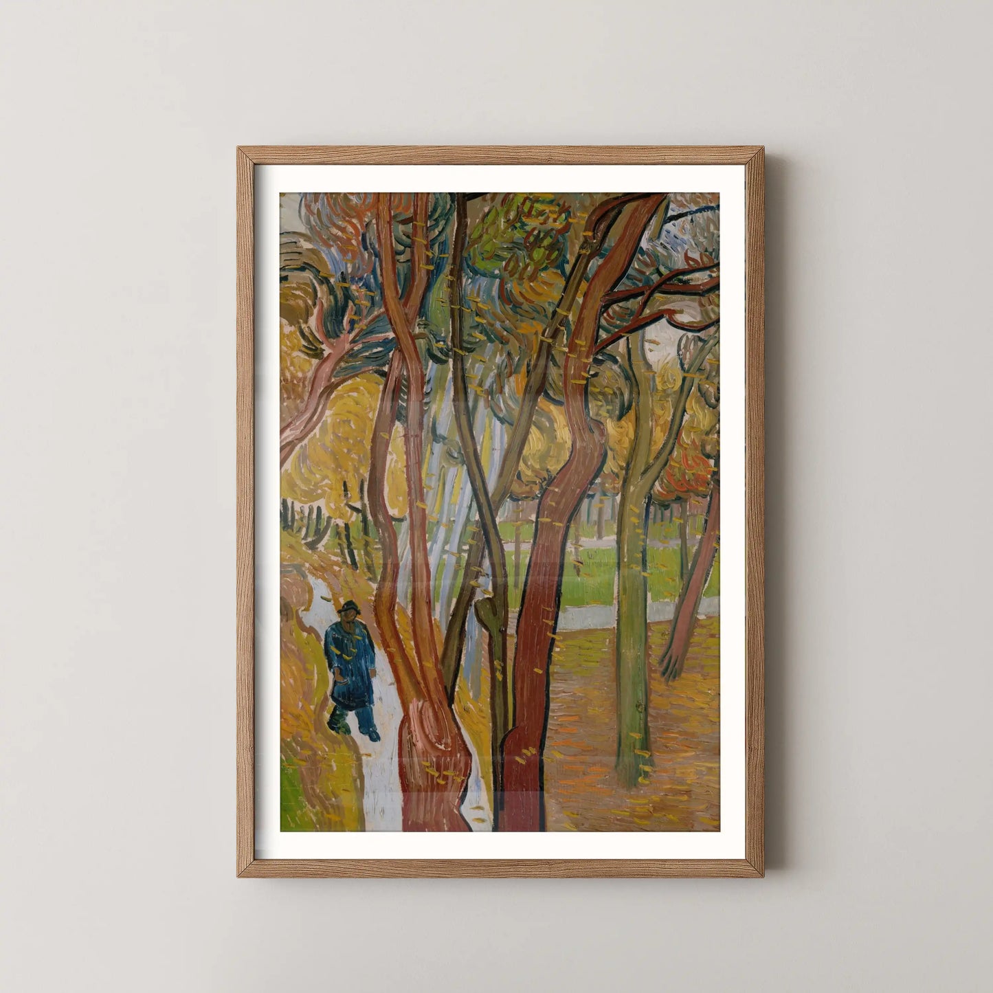 The garden of Saint Paul’s Hospital (`The fall of the leaves’) by Vincent Van Gogh