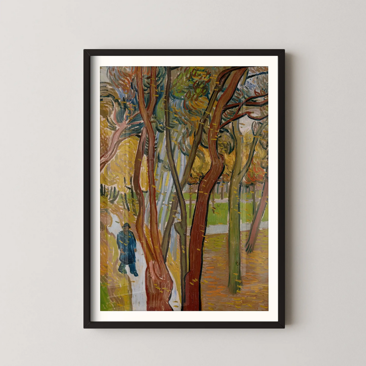 The garden of Saint Paul’s Hospital (`The fall of the leaves’) by Vincent Van Gogh