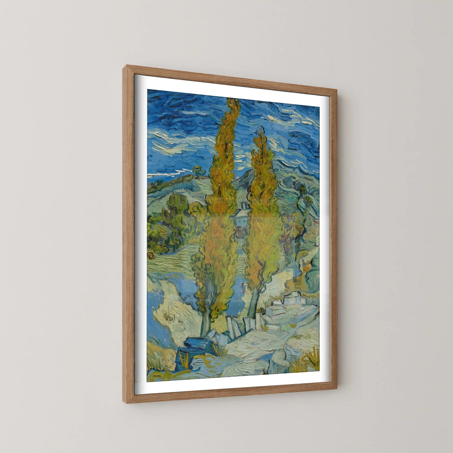 Two Poplars in the Alpilles near Saint-Rémy by Vincent Van Gogh (1889)