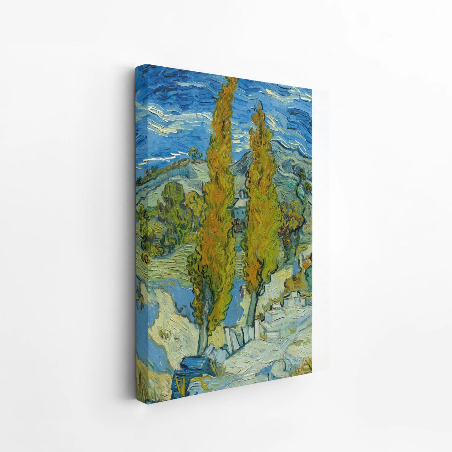 Two Poplars in the Alpilles near Saint-Rémy by Vincent Van Gogh (1889)