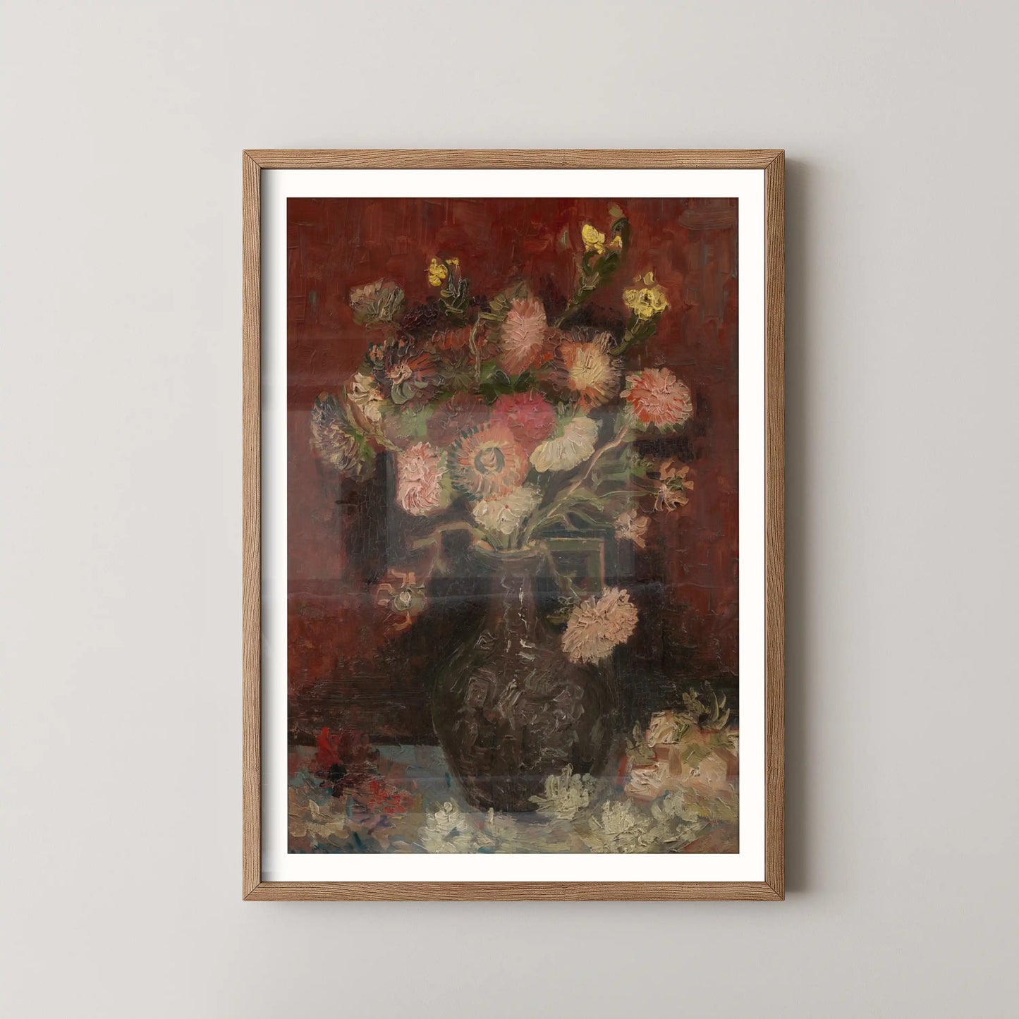 Vase with Chinese asters and gladioli by Vincent Van Gogh (1886)