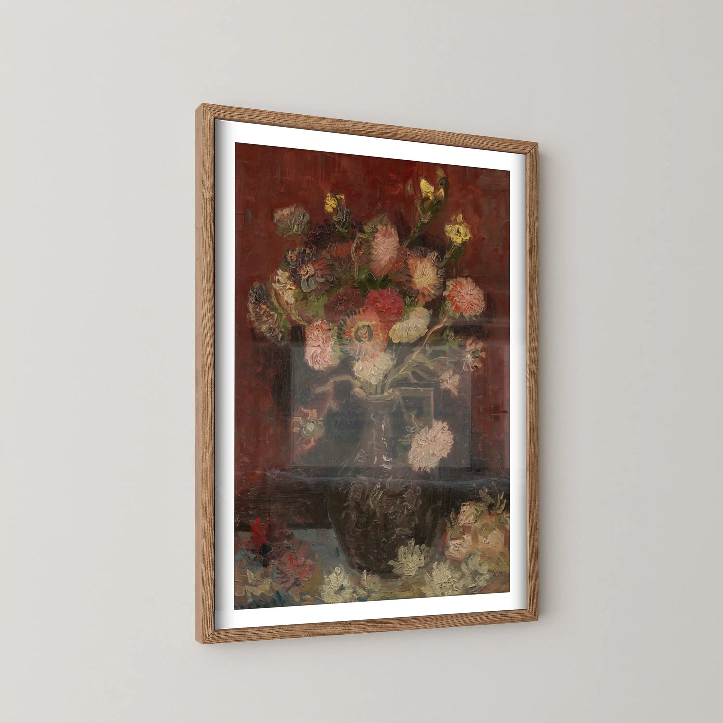 Vase with Chinese asters and gladioli by Vincent Van Gogh (1886)
