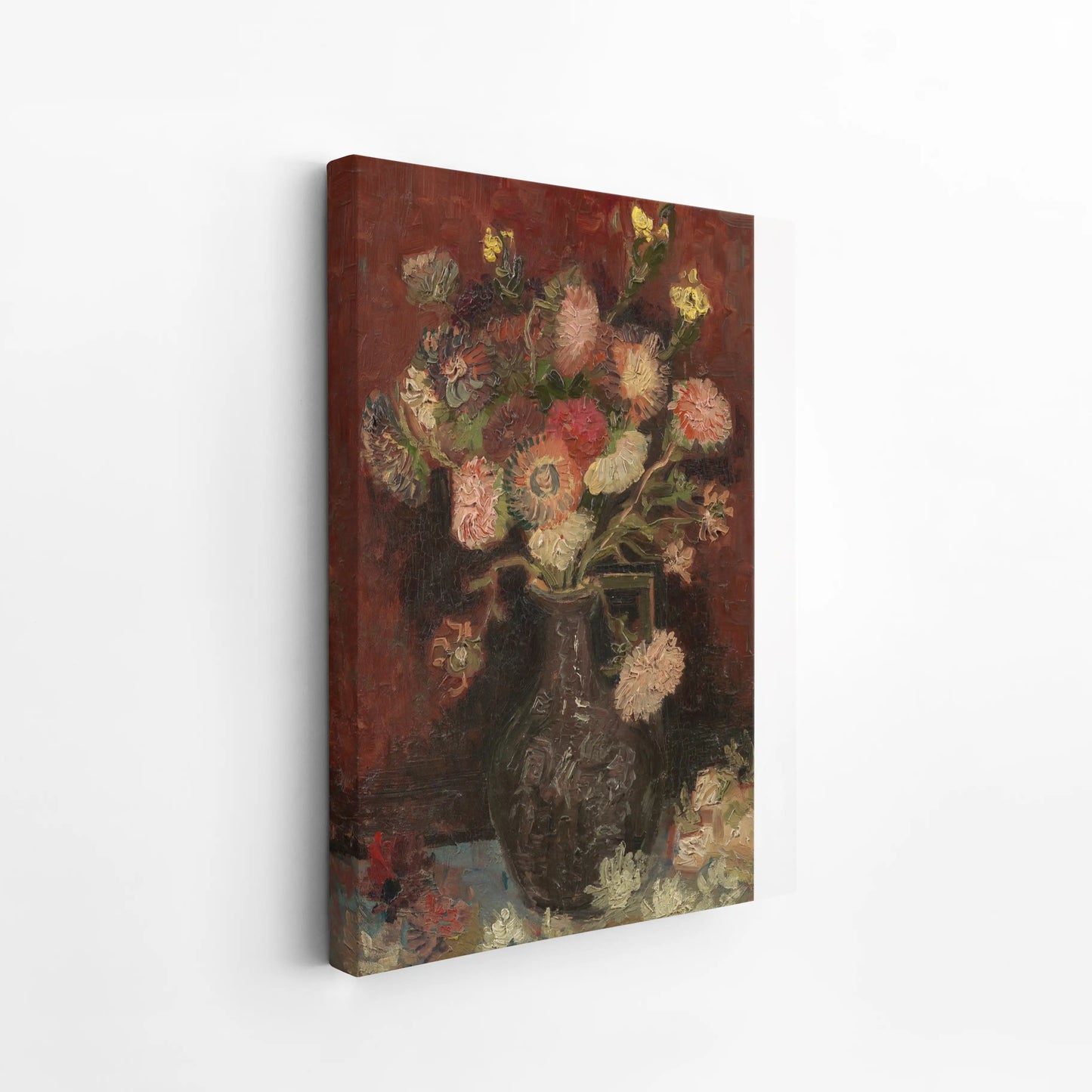 Vase with Chinese asters and gladioli by Vincent Van Gogh (1886)