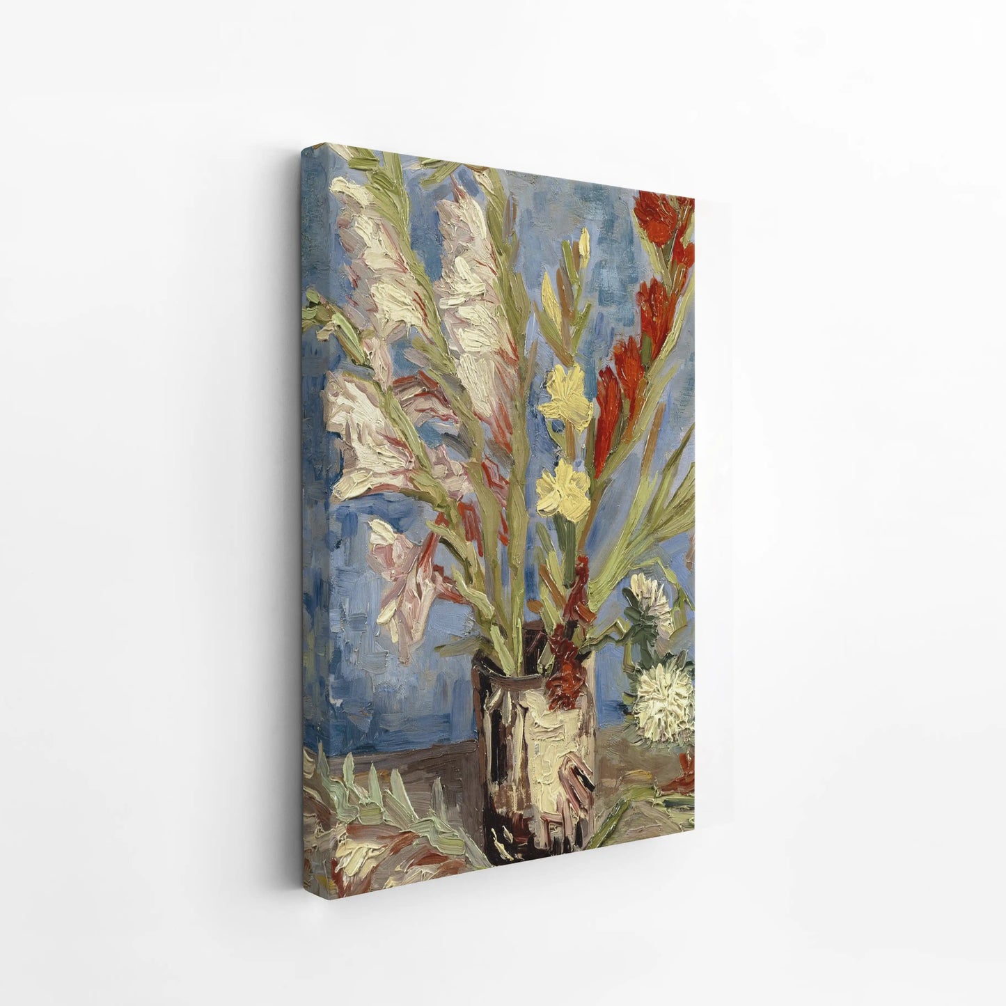 Vase with gladioli and China asters by Vincent Van Gogh (1886)