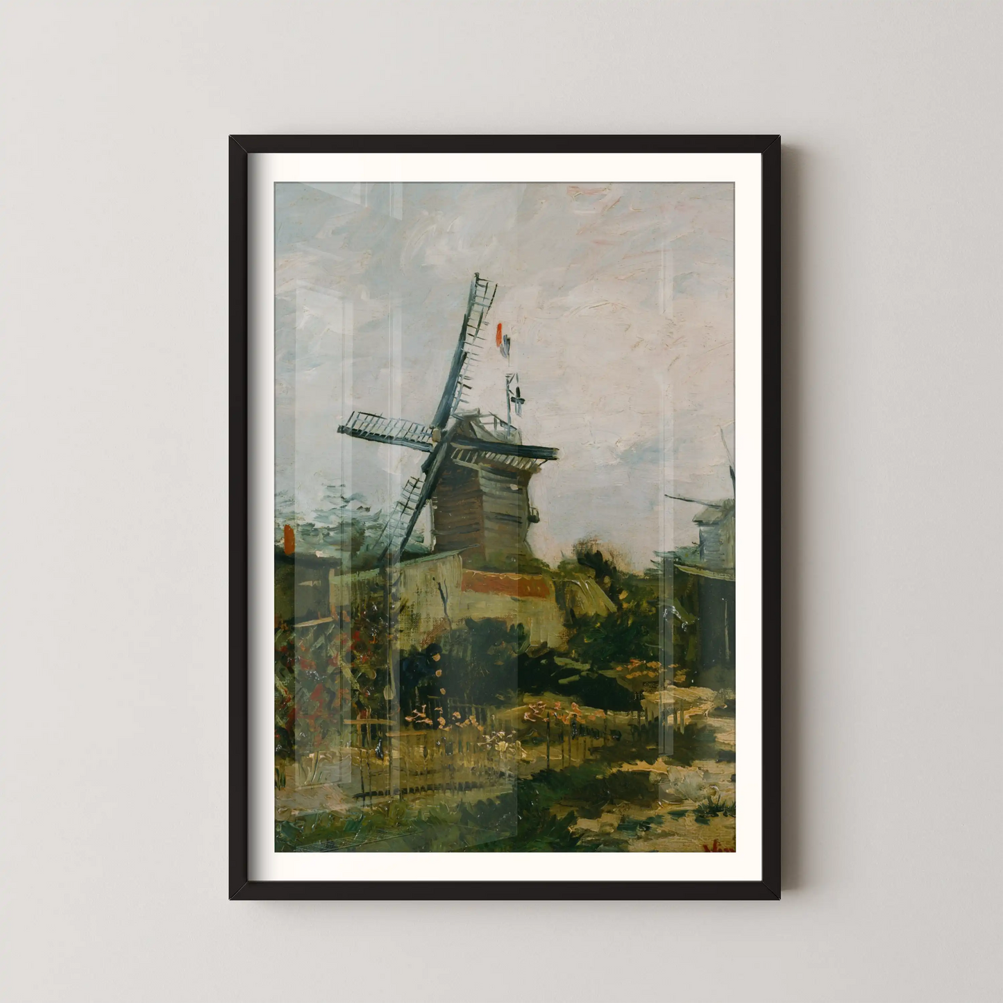 Windmills on Montmartre by Vincent Van Gogh (1886)
