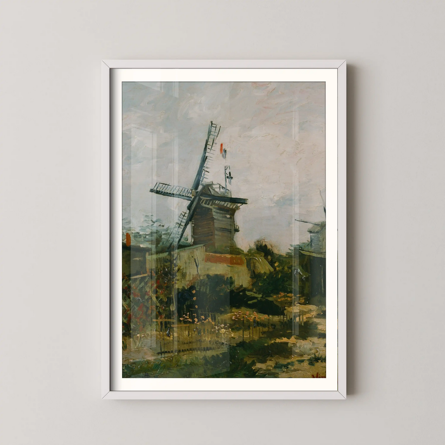 Windmills on Montmartre by Vincent Van Gogh (1886)
