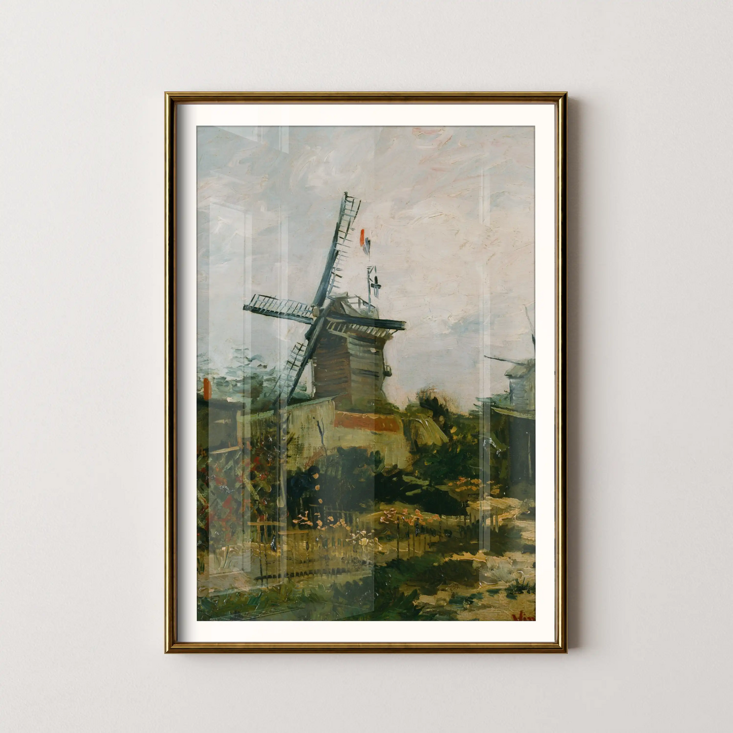 Windmills on Montmartre by Vincent Van Gogh (1886)
