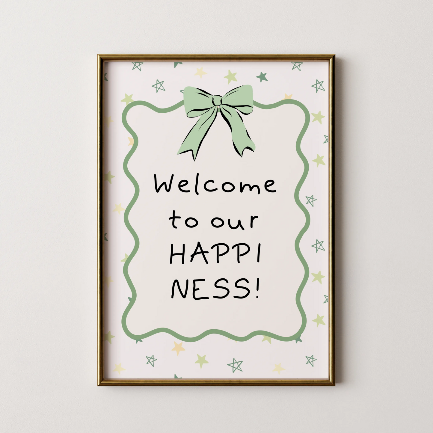 Welcome to Happiness - Nursery Prints