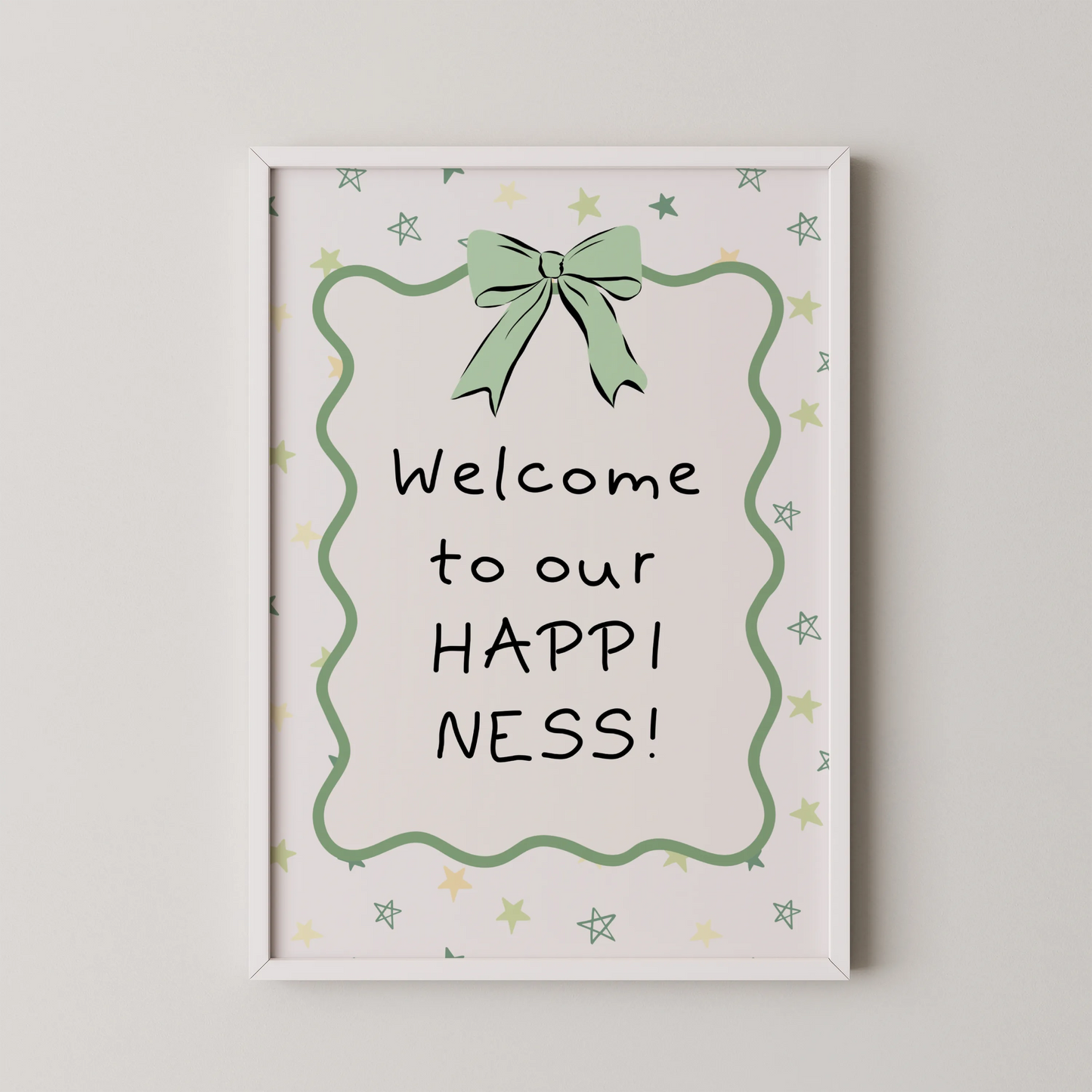 Welcome to Happiness - Nursery Prints