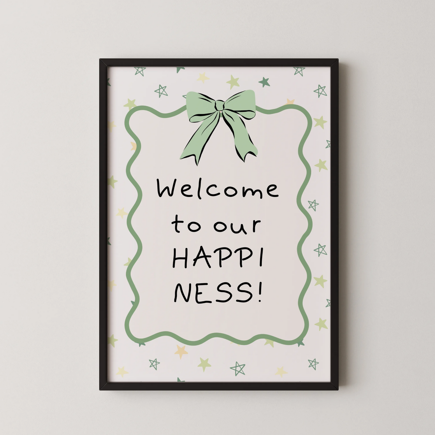 Welcome to Happiness - Nursery Prints