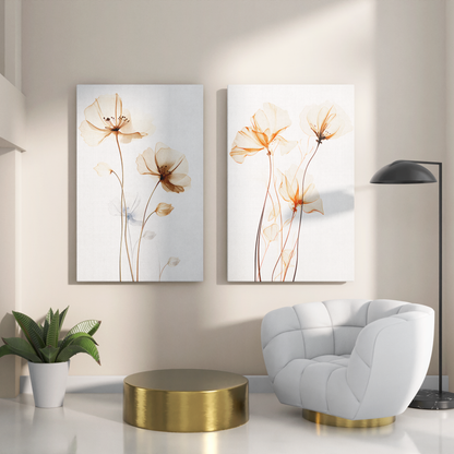 Delicate Botanical Line Art