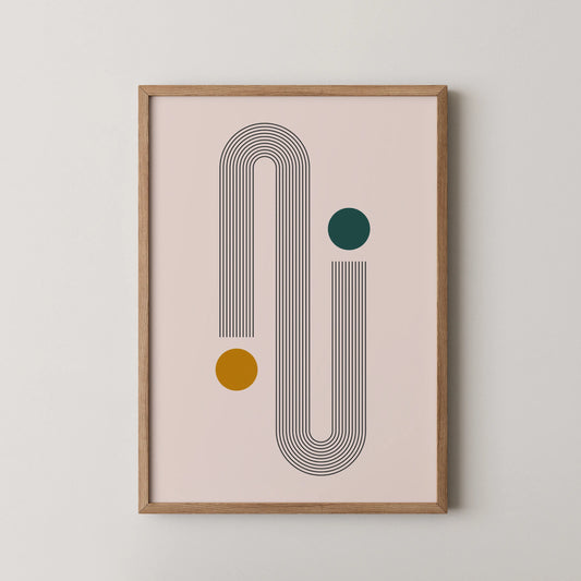 Abstract Art Lines I, Mid Century Modern, Wall Painting