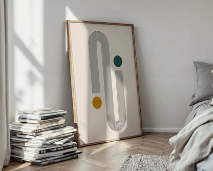 Abstract Art Lines I, Mid Century Modern, Wall Painting