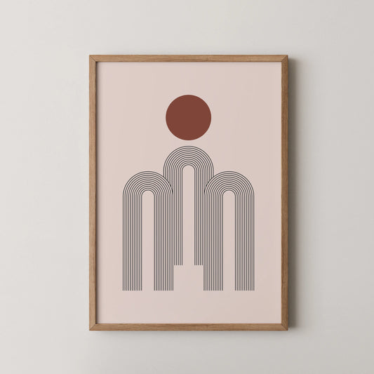 Abstract Art Lines, Mid Century Modern, Wall Painting