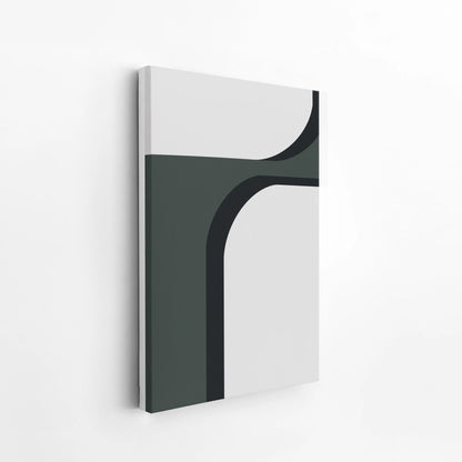 Abstract Black & Green, Mid Century Modern, Wall Art