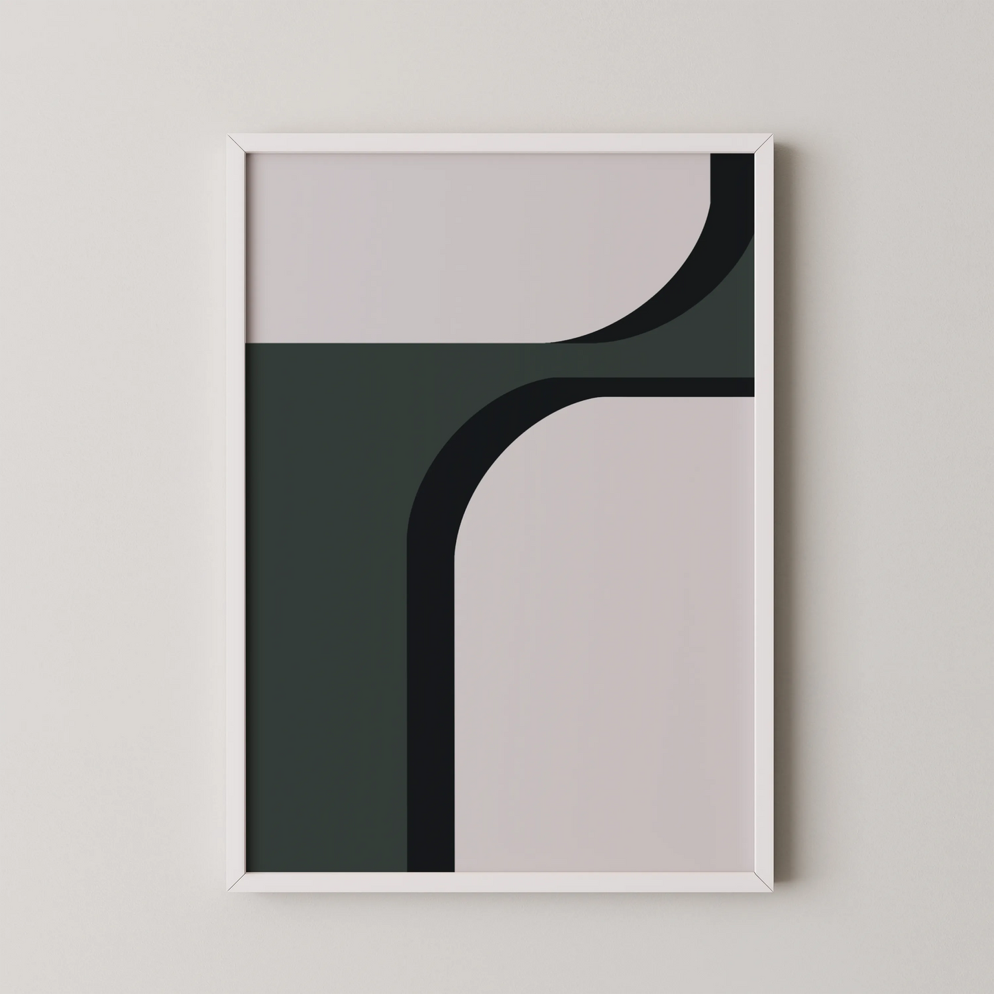 Abstract Black & Green, Mid Century Modern, Wall Art