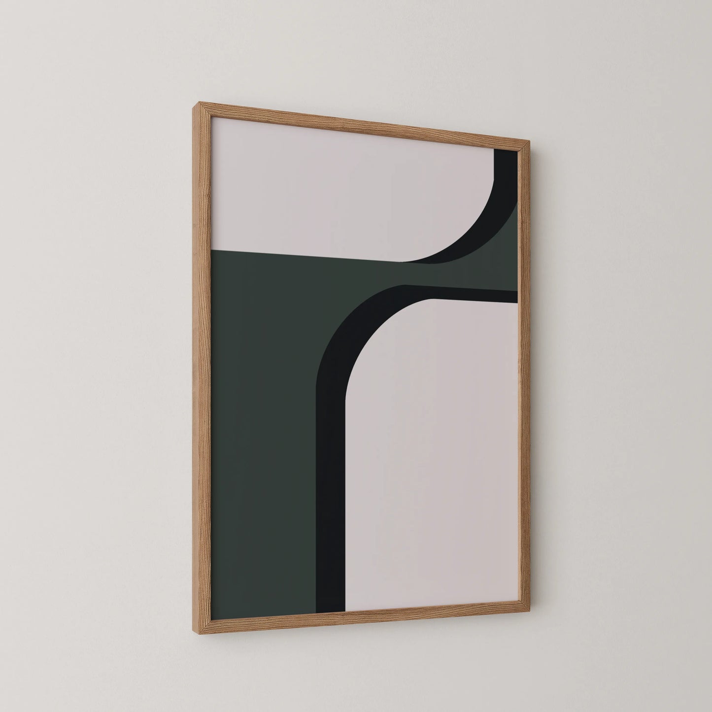 Abstract Black & Green, Mid Century Modern, Wall Art