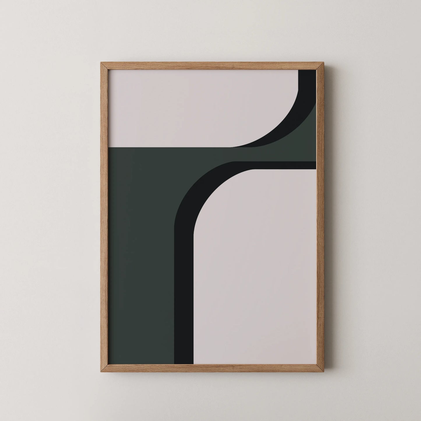 Abstract Black & Green, Mid Century Modern, Wall Art