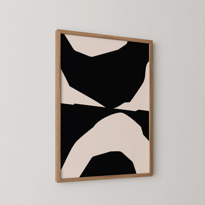 Abstract Black & White, Mid Century Modern, Wall Art