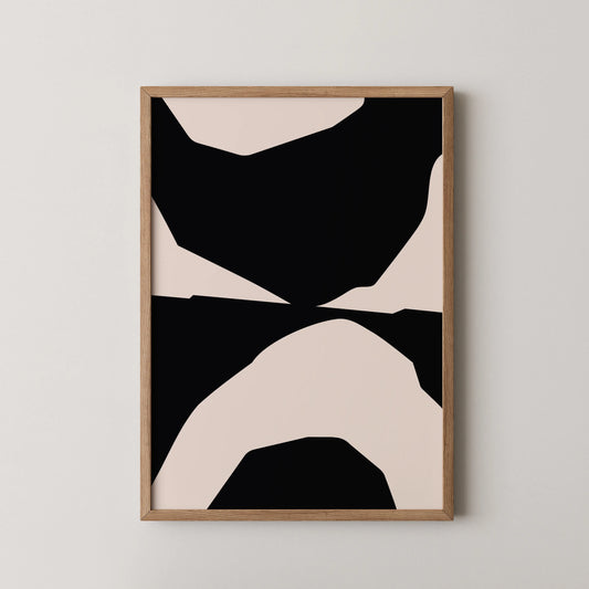 Abstract Black & White, Mid Century Modern, Wall Art