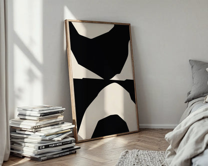 Abstract Black & White, Mid Century Modern, Wall Art