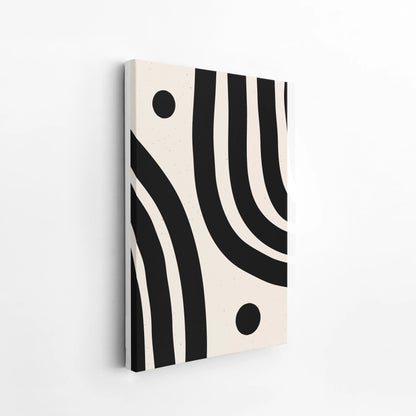 Abstract Lines, Black & White, Mid Century Modern