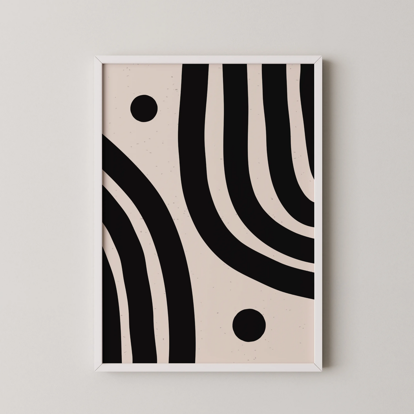 Abstract Lines, Black & White, Mid Century Modern