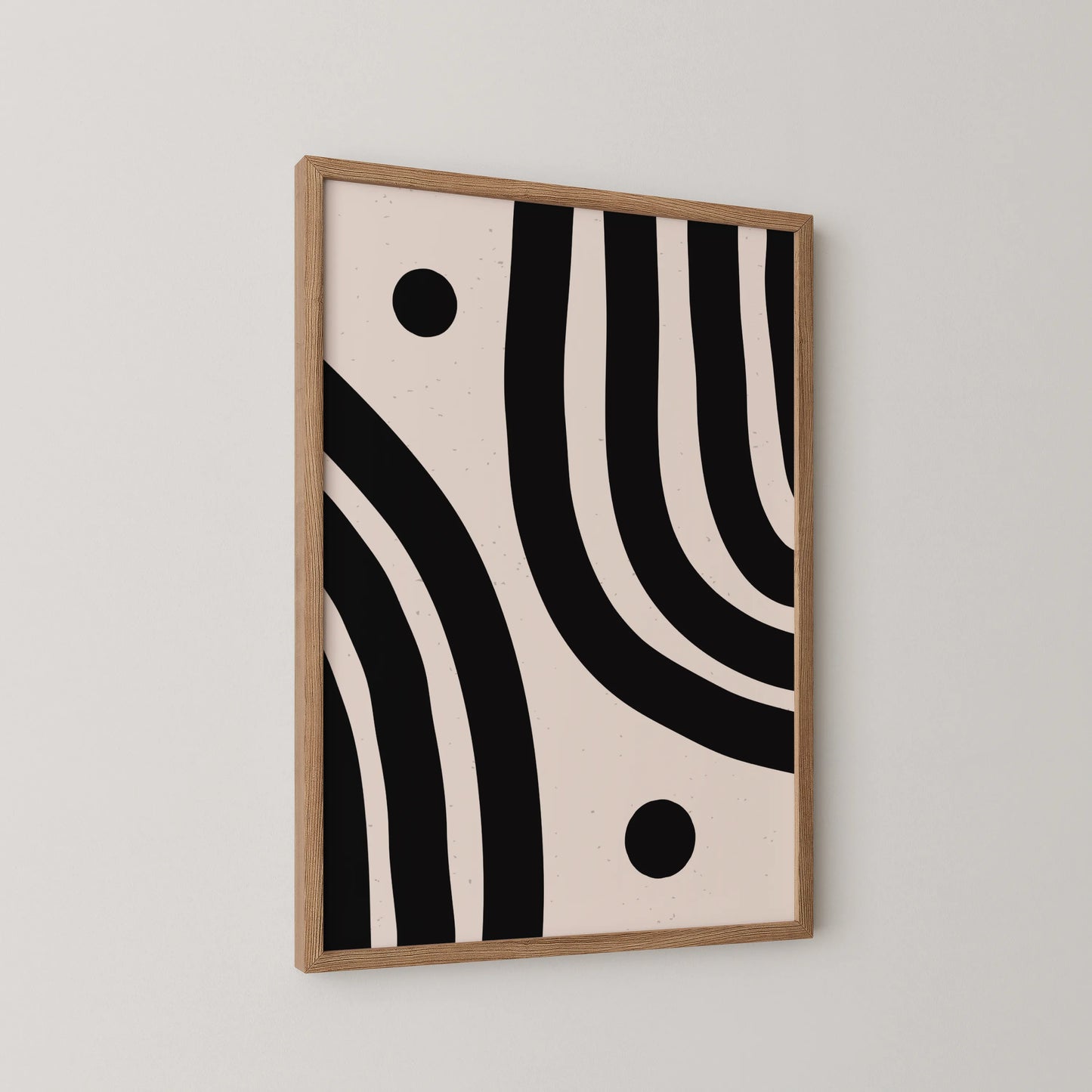 Abstract Lines, Black & White, Mid Century Modern