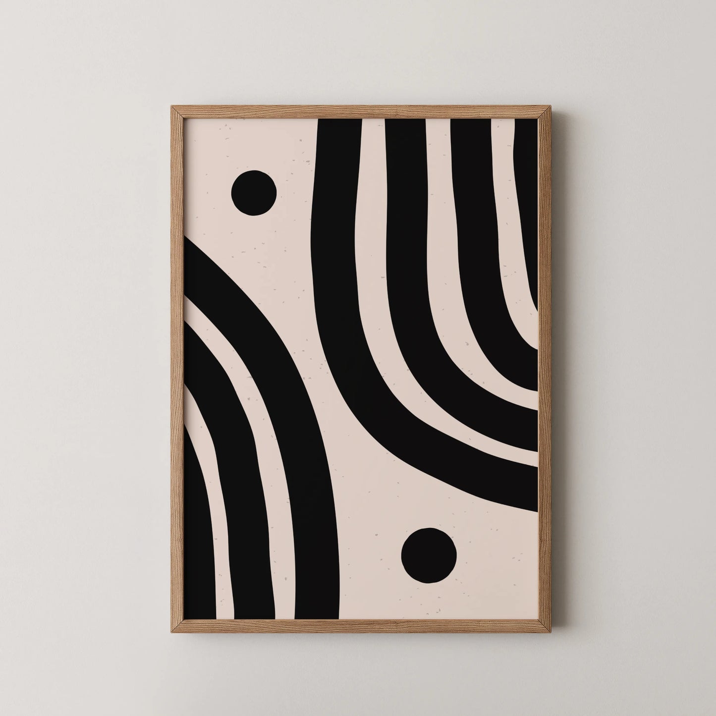 Abstract Lines, Black & White, Mid Century Modern